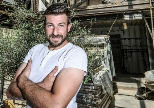Antoine Dufilho dans son atelier.